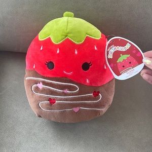 Official Kelly Toy Squishmallow 8” Scarlet the chocolate covered strawberry